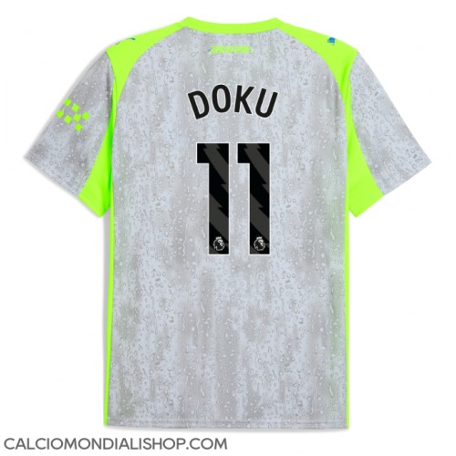 Maglie da calcio Manchester City Jeremy Doku #11 Terza Maglia 2025-26 Manica Corta